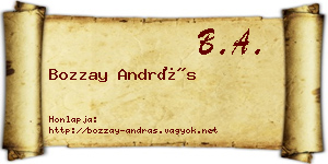 Bozzay András névjegykártya