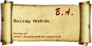 Bozzay András névjegykártya